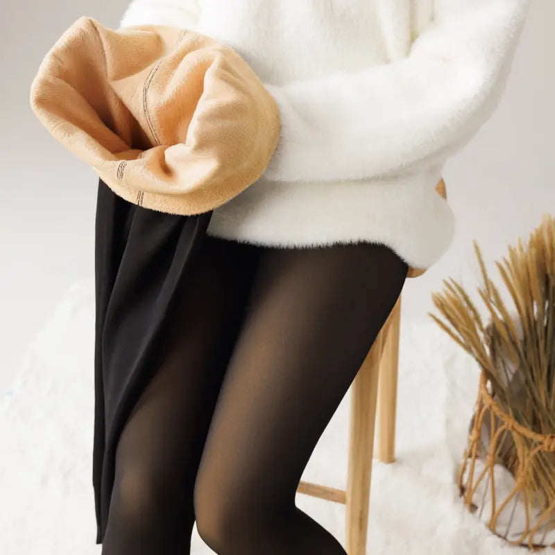 Cozy Chic High-Waisted Fleece Tights