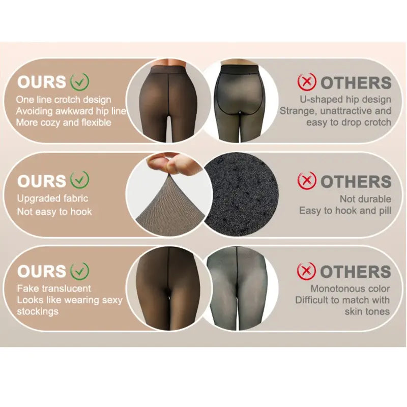 Cozy Chic High-Waisted Fleece Tights