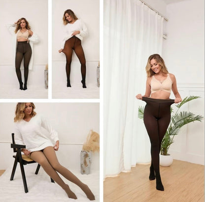 Cozy Chic High-Waisted Fleece Tights